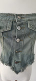 Daiiibabyyy  American Denim Simple Chest-top Small Crowd  Edge Design Sense of Top Korean Fashion Clothing Cute Tops Denim Tank Tops