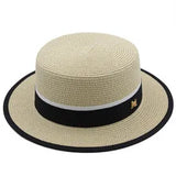 DAIIIBABYYY  -  New Summer Fashion Straw Hat Womrn Female Flat Brim Sun Protection Cap Outdoor Travel Beach Sun Hats