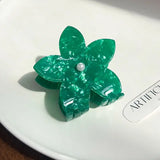 Daiiibabyyy  1pc New Acetate Flower Clip with Elegance, Beautiful Hair Accessories for Back of Head, Holiday High-End Feel Shark