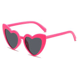 Daiiibabyyy  New Love Women's Sunglasses Fashion Trend Big Face Look Thin Girl Cute Design Sense Peach Heart Sunglasses