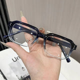 Daiiibabyyy  Ultra light Retro Elegant Oval Eyewear Men's And Women's Anti Blue light Eyeglasses Rice Nail Square Frame Glasses