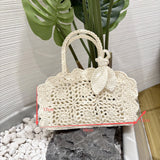 Daiiibabyyy  Hot French Minimalist Handmade Woven Bag Women Daily Casual Commute Single Shoulder Bag Small Tote Bag