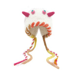 Daiiibabyyy  Women's Winter Hats Cute Funny Little Monster Knitted Hat Winter Plush Warm Woolen Hat With Straps Ear-protecting Lei Feng Hat