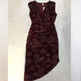 DAIIIBABYYY  -  Chinese Style Elastic Velvet Printed Evening Dress Women's Spring/summer Pure Sexy V-neck Slim Dress Fashion Female Clothes