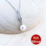 Daiiibabyyy White Pearls Silver 925 Jewelry Sets Wedding Natural Zircon Ring Earrings Pendants Necklace Set Bracelets Women Bridal Jewelry