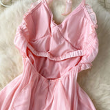 DAIIIBABYYY  -  Retro Ruffle chiffon halter off shoulder backless Dress asymmetrical Casual sweet High Waist evening Women Summer dresses