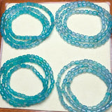 DAIIIBABYYY  -  5MM Natural Azurlite Triple Circles Bracelet Fashion Gemstone Crystal Jewelry For Women Healing Holiday Gift 1PCS