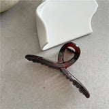 DAIIIBABYYY  -  INS wind hair catch clip temperament retro tortoiseshell plastic hair clip textured acrylic plate hair catch clip Korean style