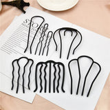 Daiiibabyyy  6-piece set, disc hair plug comb, plastic hair comb, hair fork clip, bun, retro style hair accessories set.
