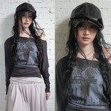 Daiiibabyyy  Spring New Rivet Punk Style Leather Beret Women Hat Pleated Design Spice Girls Fashion Beret Trendy Ladies Cool Chic Beret Hat