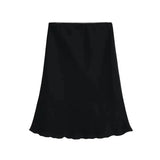DAIIIBABYYY  -  Summer New Polka Dot Butterfly Knot Color Block A- Line Midi Skirt Fish Tail Short Skirt Women's Hot Girl Half-length Skirt