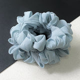 Daiiibabyyy  1PC Light Blue Chiffon Hair Scrunchies Set, Soft And Elegant Hair Ties, Fashionable Hair Accessories For Women