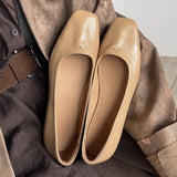Daiiibabyyy  Retro Women's Shoes Exquisite Soft Leather Casual Shoes for Woman French Square Head Low Heels Designer Shoes Zapatos De Mujer