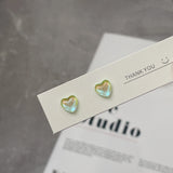 DAIIIBABYYY  -  Fashion Sweet Macaron Candy Colorful Heart Stud Earrings Women Y2K Korean Fashion Girls Party Earring Jewelry Wholesale