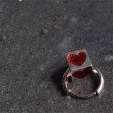 Daiiibabyyy Korean Fashion Y2K Aesthetic Red Heart Square Block Hoop Earrings For Women Gothic Charms Punk Hip Hop EMO Jewelry Accessories