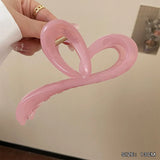 Daiiibabyyy  13cm Large Hair Clip For Thick Hair Claws Crab Girls Curly Transparent Coffee Hairpin Clamps Women Korean Ponytail Accessories