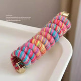 DAIIIBABYYY  -  New Korean Spiral Hair Ties High Elastic Telephone Cord Braid Hair Band Women Girls No Crease Ponytail Holder Hair Ropes