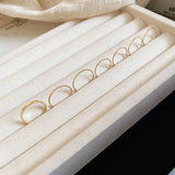 Daiiibabyyy  7 Pcs European and American Simple Circle Rings Set Fashion Design Sense Ring Lovers Gold and Silver Hand Jewelry