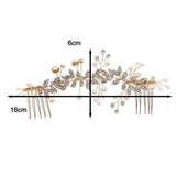 Daiiibabyyy  1 Piece Leaf Bohemian Hair Comb, Elegant Fairy Style, Perfect for Bridal Wedding, Bridesmaid Hairstyles, Flower Girl Outfits