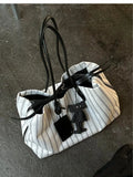 Daiiibabyyy  New Canvas Multi-Compartment High-Capacity Tote Bag Zipper Stylish Versatile Minimalist Summer Shoulder Strap