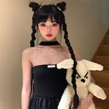 Daiiibabyyy  70cm Twist Braid Ponytail High Elastic Wig Women Hair Side Natural Wig Dreadlocks Black Hous Tail Hairpiece Hair Accessories