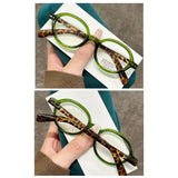 Daiiibabyyy  Retro Oval Frame Reading Glasses Ultralight Unisex Far Sight Eyeglasses Small Presbyopia Glasses for Women & Men