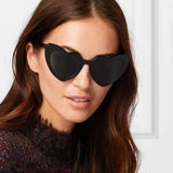 Daiiibabyyy  New Love Women's Sunglasses Fashion Trend Big Face Look Thin Girl Cute Design Sense Peach Heart Sunglasses