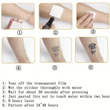 Daiiibabyyy  1 Sheet Totem Tattoo Sticker Suitable for Temporary Tattoos on The Neck Shoulders Hands and Ankles Featuring Rectangular Flowers