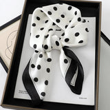 DAIIIBABYYY  -  New Spring Square Neck Scarf Women Bandana Hair Band Design Print Dot Female Foulard Headband Shawl Wrap Neckerchief