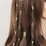 DAIIIBABYYY  -  85Pcs Hollow Out Hair Ring Dreadlocks Beads Hair Braid Rings Clips Dread Locks Hair Braiding Metal Cuffs Decoration/accessories