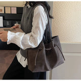 Daiiibabyyy  Trendy All Match Solid Y2k Aesthetic Women's Handbags Fashion Simple Solid Shoulder Bags 2026 Korean Office Lady Underarm Bag