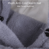 Daiiibabyyy  Simple Fleece Seal Plush Hooded Scarf Cute Solid Color Mask Pullover Hat 3 in 1 Soft Earflap Hat Female/Girls
