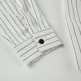 DAIIIBABYYY  -  Autumn Loose Striped Print Blouse Women Casual Turn-down Neck Button Up Full Sleeve T-shirt y2k Aesthetic Ladies Clothing
