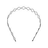 Daiiibabyyy  Creative Cross Wave Shape Headband Spring Shape Double Layer Thin Metal Hair Hoop Elastic Headwear Men Hair Bands Wash Face