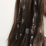 DAIIIBABYYY  -  85Pcs Hollow Out Hair Ring Dreadlocks Beads Hair Braid Rings Clips Dread Locks Hair Braiding Metal Cuffs Decoration/accessories