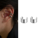 Daiiibabyyy  1Pcs Colorful Zircon Drop Glaze Ear Cuff for Women Korean Sweet Cute Non-Piercing Ear Wrap Ear Clip Y2K Jewelry Gifts