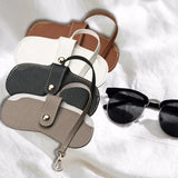 DAIIIBABYYY  -  Litchi Leather Glasses Storage Bag Hanging PU Leather Sunglasses Reading Glasses Box Pressure Resistant Portable Eyewear Holder
