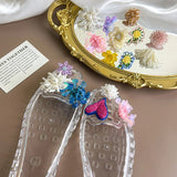 Daiiibabyyy  Crystal Handcrafted Beaded Jelly Shoes Shoes Buckles Sandals Accessory DIY Decorative Shoe Flower Slippers Jewelry Accessories
