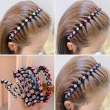 DAIIIBABYYY  -  New Non-slip Rhinestone Headbands Solid Wave Hairbands for Women Girls Bezel Fashion Hair Hoop Ladies Boutique Hair Accessories