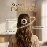 Daiiibabyyy  2pcs Flat Hair Clips for Women, Creaseless Non Slip Strong Hold Round Claw Clips, Hair Accessories for Thick & Thin Hair