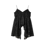 DAIIIBABYYY  -  Sexy Women's Camis Off Shoulder Solid Pure Desire Irregular Vests Mesh Korean Fashion Camisoles Summer Female Crop Tops