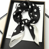 DAIIIBABYYY  -  New Spring Square Neck Scarf Women Bandana Hair Band Design Print Dot Female Foulard Headband Shawl Wrap Neckerchief