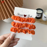 DAIIIBABYYY  -  3PCs/set Silk Satin Elastic Hair Band Small Scrunchies Set Ladies Rubber Bands Ponytail Holders for Women Girls Hair accessories