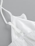 Daiiibabyyy  Women Sexy Stain Ruffled Strap Top Lady Chic Lace Up See Though Thin Short Shirt New Summer Vacation Daily Street Blouse