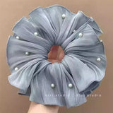 Daiiibabyyy  Elegant Ballet Satin Surface Wide Scrunchie Hair Band For Women Girls Sweet Hair Ornament Rubber Band Fashion Hair Accessories