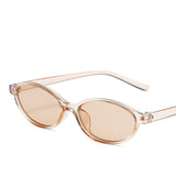 DAIIIBABYYY  -  Retro Oval Frame Sunglasses Fashion Personalized Trendy Small Frame Sunglasses Punk Cat Eyes Sunshade Sun Protection Glasses