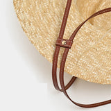Daiiibabyyy  Natural Handmade Wheat Straw Women Panama Hat Tie Wind Rope Wide Brim Sun Hats for Beach Lifeguard Rush Straw Summer Hat Surfing
