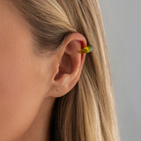 Daiiibabyyy  Colorful Water Drop Clip Earrings for Women Simple Geometric C-Shaped Ear Cuffs Trendy Casual Versatile Non-Pierced Jewelry Gift