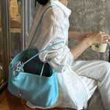 Daiiibabyyy  New Large Capacity Soft Leather Tote Bags Women's Versatile Commuter Handbag Elegant Simple Trendy Single Shoulder Bag