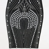 DAIIIBABYYY  -  Sexy Dresses for Woman Halter Backless Diamond Sheath Package Hips Mid Calf Elegant Evening Night Club Vestidos Mujer
